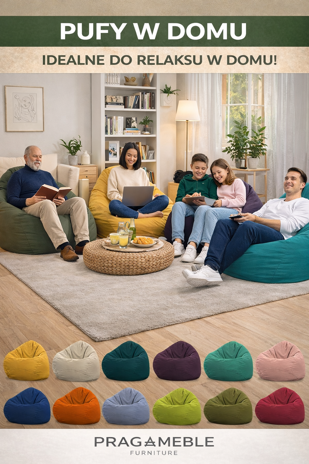 PUFA worek sako – KOMFORT PREMIUM DO DOMU I OGRODU WODOODPORNA