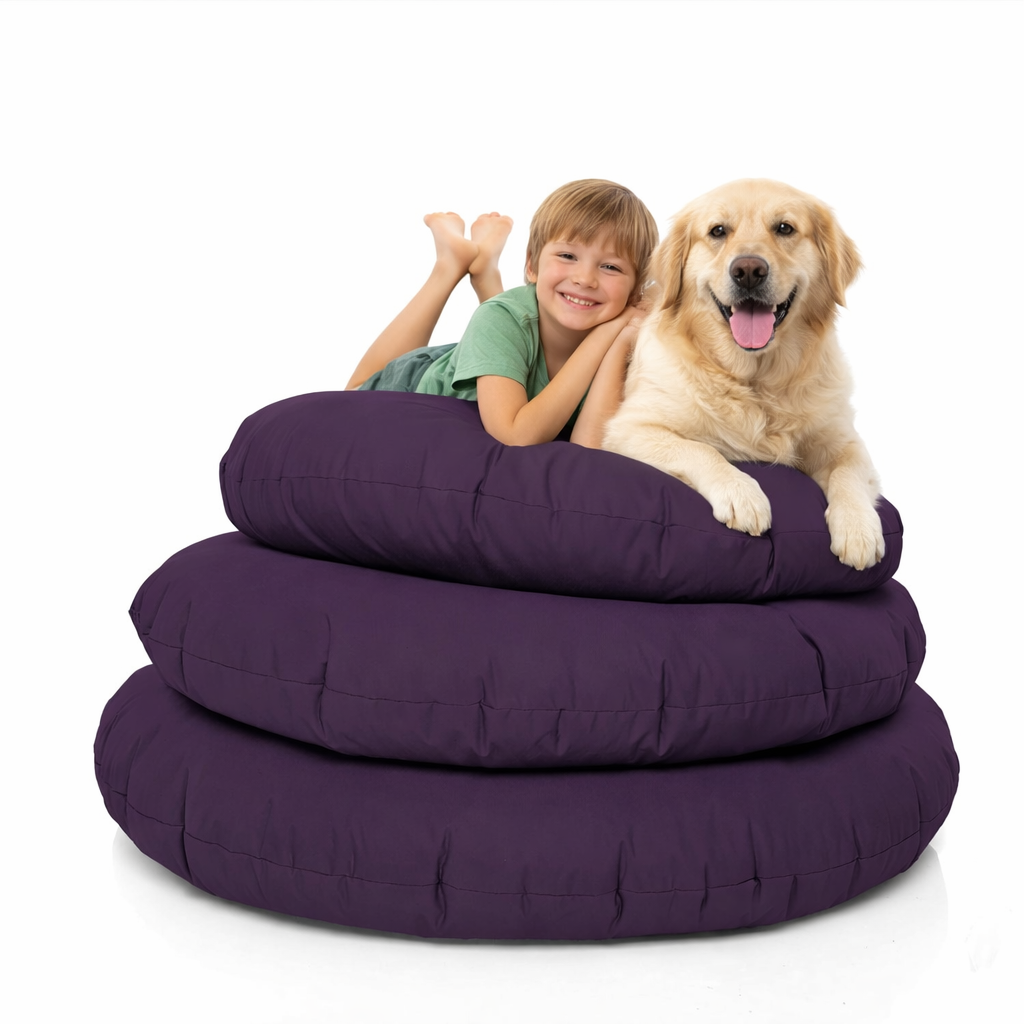 Okrągła pufa podłogowa  wygoda i funkcjonalność w nowoczesnym wydaniu do DOMU I OGRODU WODOODPORNA