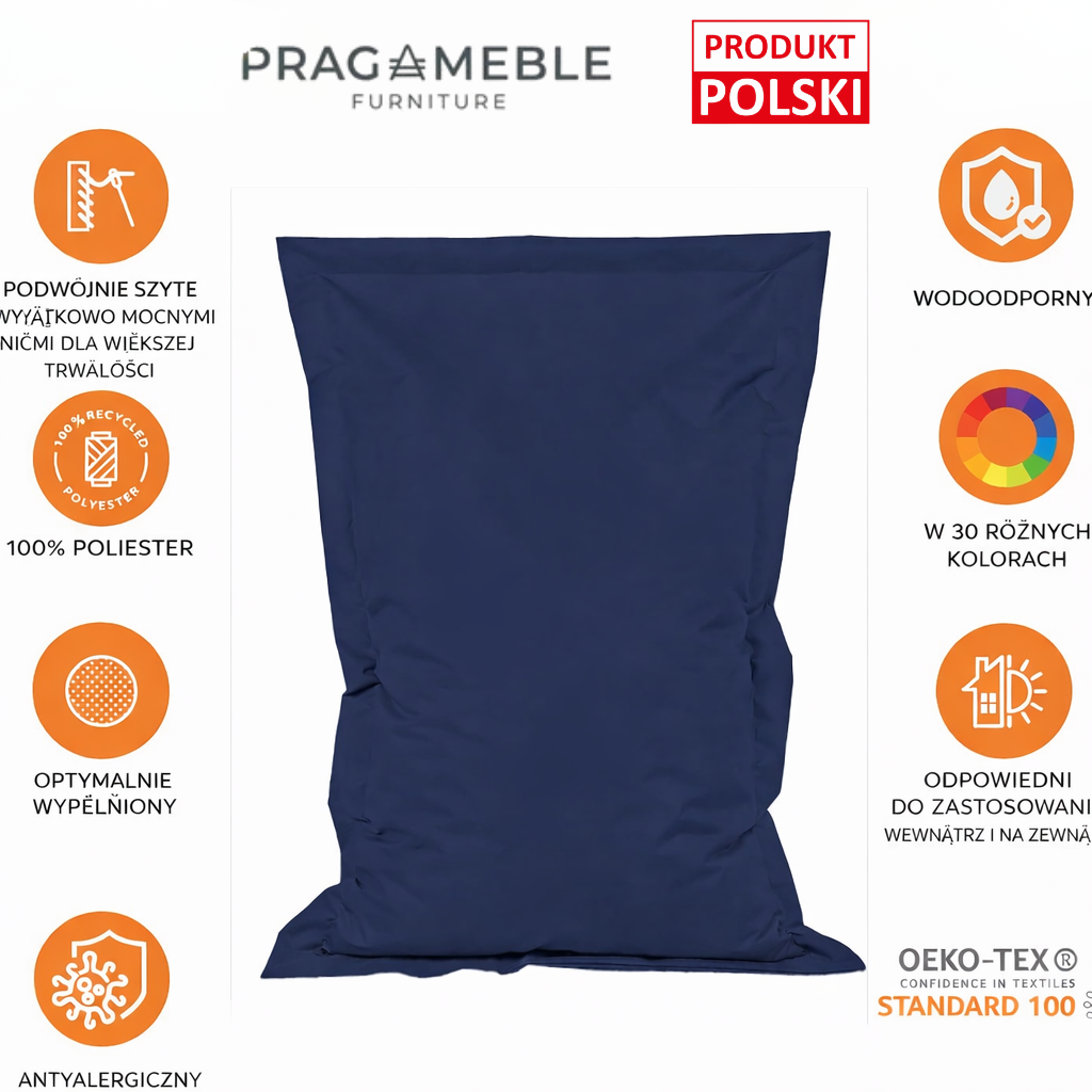 DUŻA PUFA / MATERAC PODŁOGOWY  DOMU I OGRODU WODOODPORNA (Kopia)